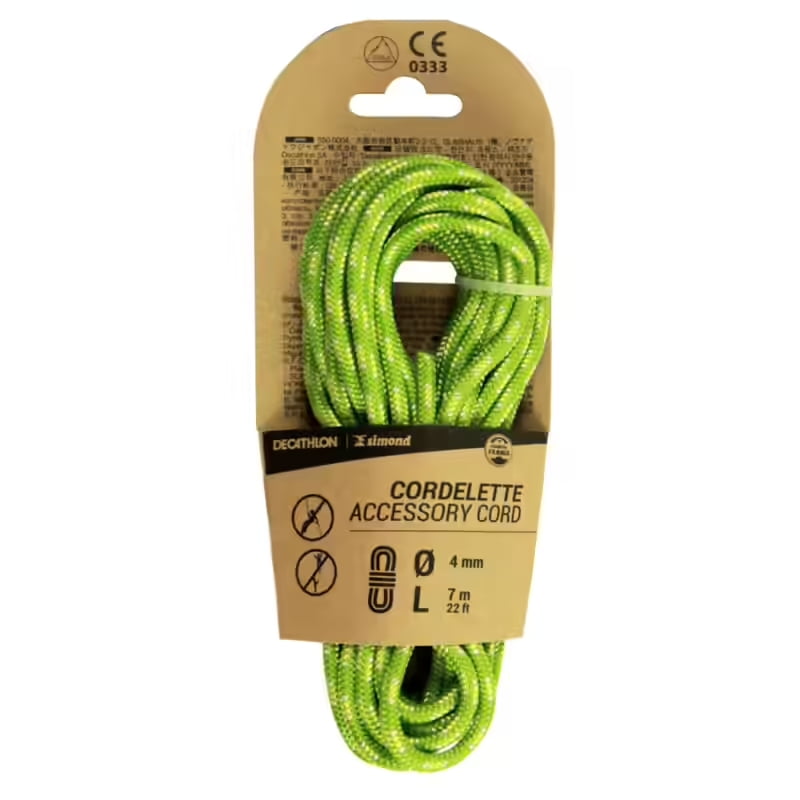 Cuerda alpinismo 4 mm x 7 m - verde